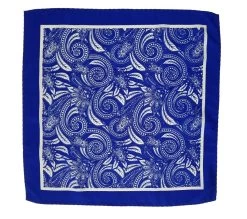 100% Silk Pocket Square - Royal Blue Baroque Design 12.5 X 12.5 8 100% Silk Pocket Square - Royal Blue Baroque Design 12.5 X 12.5 -Fashionable Costume 001 11 3 81488.1608933129
