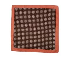 100% Silk Pocket Square - Salmon & Brown Polka Dot 12.5in X 12.5in 7 100% Silk Pocket Square - Salmon & Brown Polka Dot 12.5in X 12.5in -Fashionable Costume 001 18 4 61940.1609426946