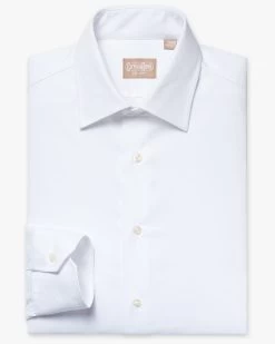 Gitman Bros. 100% Mini Twill Pima Cotton Trim Fit Dress Shirt