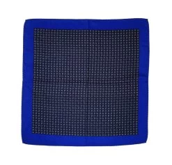 100% Silk Pocket Square - Navy & Royal Blue Petite Paisleys 12.5 X 12.5 -Fashionable Costume 040 3 97885.1606937944