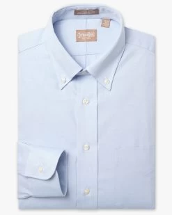 Gitman Bros. 100% Light Blue Oxford Pinpoint Cotton Button-Down Shirt