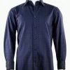 St. Cado Black & Navy Contrasting Cuff Fashion Shirt - Button Cuff