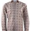 St. Cado Coral Mini-Floral Fashion Shirt - Button Cuff
