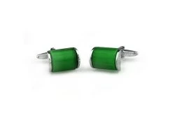 Green Cat's Eye Stone Arch Cufflinks (V-CF-166374) -Fashionable Costume 166374 2 53350.1584383933