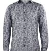 St. Cado Light Blue Paisley Fashion Shirt - Button Cuff