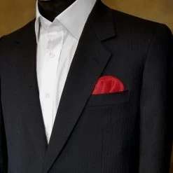 Pre-Folded Dotted Pocket Square Insert - Red