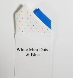Two-Tone White Dots & Blue 100% Cotton Pre-Folded Pocket Square Insert -Fashionable Costume 2 tone white dots Blue 50600.1683489443