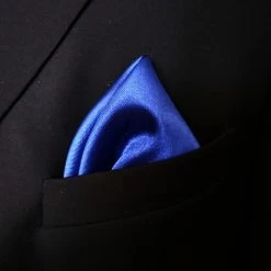 Antonio Ricci 2-in-1 Pouf Round Pocket Square - Royal Trim On Royal -Fashionable Costume 20200125 130433 72476.1581689927
