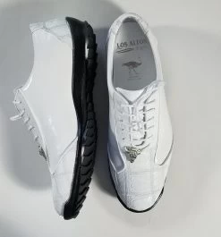 Los Altos Genuine Ostrich Leg Patch Design White Sneaker -Fashionable Costume 20200723 115752 54497.1595532473