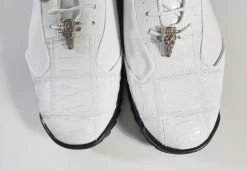 Los Altos Genuine Ostrich Leg Patch Design White Sneaker -Fashionable Costume 20200723 115838 26797.1595532473