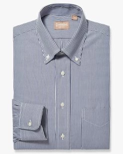 Gitman Bros. Classic Navy Bengal Stripe Cotton Button-Down Shirt