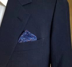 100% Silk Pocket Square - Dark Blue Small Paisley Design 12.5 X 12.5 6 100% Silk Pocket Square - Dark Blue Small Paisley Design 12.5 X 12.5 -Fashionable Costume 29 4 70407.1603688168