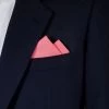 100% Cotton Pre-Folded Pocket Square Handkerchief Insert - Salmon