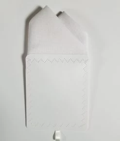 White Linen Blend Pre-Folded Pocket Square Handkerchief Insert - 2 Point -Fashionable Costume 2 pt white linen 3 35801.1684531658