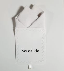 White Linen Blend Pre-Folded Pocket Square Handkerchief Insert - 2 Point -Fashionable Costume 2 pt white linen 5 21648.1684531681