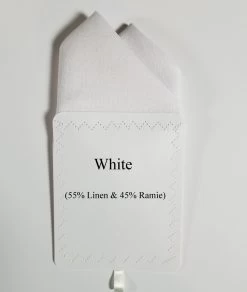 White Linen Blend Pre-Folded Pocket Square Handkerchief Insert - 2 Point -Fashionable Costume 2 pt white linen ebay 72613.1684531674