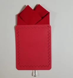 Red 100% Cotton Pre-Folded Pocket Square Handkerchief Insert - 2 Point -Fashionable Costume 2pt red2 30572.1658255799