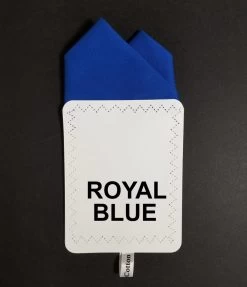 Royal Blue 100% Cotton Pre-Folded Pocket Square Handkerchief Insert - 2 Point -Fashionable Costume 2pt solid Royal 2 ebay 58367.1651165365