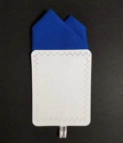 Royal Blue 100% Cotton Pre-Folded Pocket Square Handkerchief Insert - 2 Point -Fashionable Costume 2pt solid Royal 2 59149.1651165362
