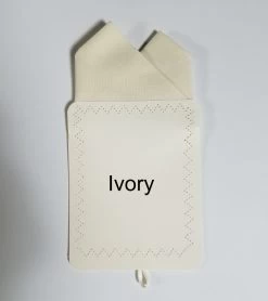 100% Ivory Cotton Pre-Folded Pocket Square Handkerchief Insert - 2 Point -Fashionable Costume 2pt solid ivory4 ebay 38492.1650124835