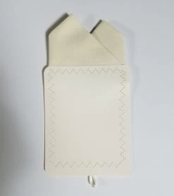 100% Ivory Cotton Pre-Folded Pocket Square Handkerchief Insert - 2 Point -Fashionable Costume 2pt solid ivory4 14165.1650124834
