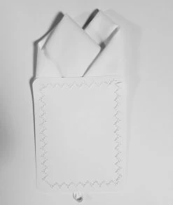 100% Cotton White Pre-Folded Pocket Square Handkerchief Insert - 2 Point -Fashionable Costume 2pt solid white 4 72713.1650124559