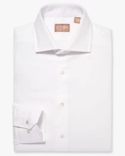 Gitman Bros. 100% Royal Oxford White Cotton Wide Spread Collar Dress Shirt