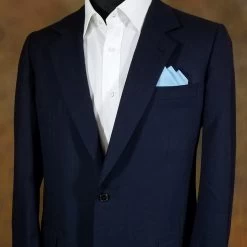 Blue 100% Cotton Pre-Folded Pocket Square Handkerchief Insert -Fashionable Costume 3pt blue 46983.1677605573