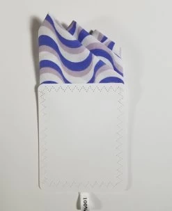 Periwinkle Blue Swirl 100% Cotton Pre-Folded Pocket Square Handkerchief Insert -Fashionable Costume 3pt blue swirl 3 93784.1683316948