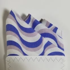 Periwinkle Blue Swirl 100% Cotton Pre-Folded Pocket Square Handkerchief Insert -Fashionable Costume 3pt blue swirl 5 99140.1683316948