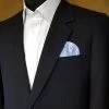 Pre-Folded Dotted Pocket Square Insert - Baby Blue