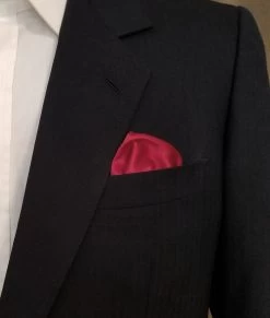 Antonio Ricci 2-in-1 Pouf Round Pocket Square - Dark Blue On Dark Red -Fashionable Costume 91 3 94049.1631721439