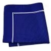 100% Silk Pocket Square - Royal Blue & White Tiny Polka Dots 12.5in X 12.5in