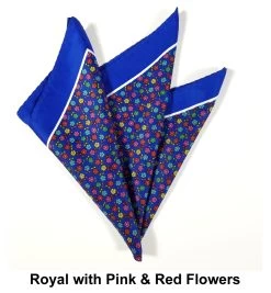 100% Silk Pocket Square - Royal Blue With Petite Multi-Colored Flowers 12.5in 9 100% Silk Pocket Square - Royal Blue With Petite Multi-Colored Flowers 12.5in -Fashionable Costume ALPK DF205 4 ebay 67340.1656527625