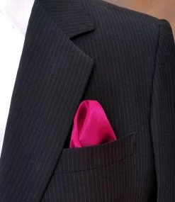 Antonio Ricci 2-in-1 Pouf Round Pocket Square - Black On Fuchsia Pink -Fashionable Costume AR PKS HR 03 3 78003.1580244045
