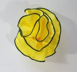 Antonio Ricci 2-in-1 Pouf Round Pocket Square - Dark Green On Yellow -Fashionable Costume AR PKS HR 103 3 79107.1593174882