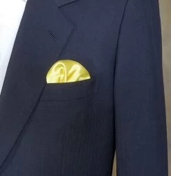 Antonio Ricci 2-in-1 Pouf Round Pocket Square - Dark Green On Yellow -Fashionable Costume AR PKS HR 103 5 73741.1593174881