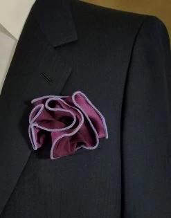 Antonio Ricci 2-in-1 Pouf Round Pocket Square - Lavender On Purple -Fashionable Costume AR PKS HR 136 4 64004.1582410324