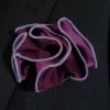 Antonio Ricci 2-in-1 Pouf Round Pocket Square - Lavender On Purple