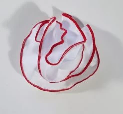 Antonio Ricci 2-in-1 Pouf Round Pocket Square - Red On White 8 Antonio Ricci 2-in-1 Pouf Round Pocket Square - Red On White -Fashionable Costume AR PKS HR 14 3 57705.1593872989
