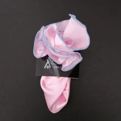 Antonio Ricci 2-in-1 Pouf Round Pocket Square - Light Blue On Pink 7 Antonio Ricci 2-in-1 Pouf Round Pocket Square - Light Blue On Pink -Fashionable Costume AR PKS HR 188 5 42570.1579489433