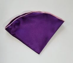 Antonio Ricci 2-in-1 Pouf Round Pocket Square - Pink On Dark Purple -Fashionable Costume AR PKS HR 205 5 53451.1597266444