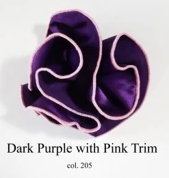 Antonio Ricci 2-in-1 Pouf Round Pocket Square - Pink On Dark Purple -Fashionable Costume AR PKS HR 205 eb 18019.1597266445