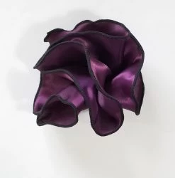 Antonio Ricci 2-in-1 Pouf Round Pocket Square - Black On Purple -Fashionable Costume AR PKS HR 207 3 19039.1597438884
