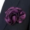 Antonio Ricci 2-in-1 Pouf Round Pocket Square - Black On Purple