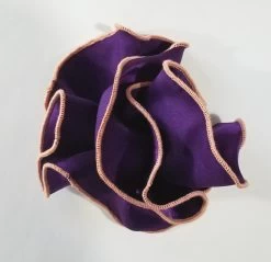 Antonio Ricci 2-in-1 Pouf Round Pocket Square - Peach On Dark Purple 11 Antonio Ricci 2-in-1 Pouf Round Pocket Square - Peach On Dark Purple -Fashionable Costume AR PKS HR 208 3 70099.1597096047