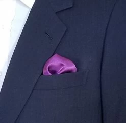 Antonio Ricci 2-in-1 Pouf Round Pocket Square - Black On Dark Purple -Fashionable Costume AR PKS HR 209 6 67176.1597439237