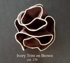 Antonio Ricci 2-in-1 Pouf Round Pocket Square - Ivory On Brown -Fashionable Costume AR PKS HR 270 3 92561.1597899278