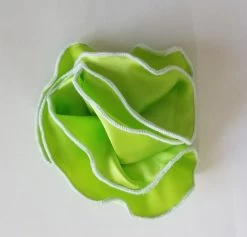 Antonio Ricci 2-in-1 Pouf Round Pocket Square - White On Bright Green -Fashionable Costume AR PKS HR 55 4 80912.1593062476