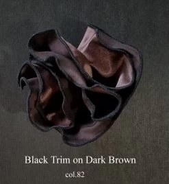 Antonio Ricci 2-in-1 Pouf Round Pocket Square - Black On Dark Brown 8 Antonio Ricci 2-in-1 Pouf Round Pocket Square - Black On Dark Brown -Fashionable Costume AR PKS HR 82 3 59142.1597837466